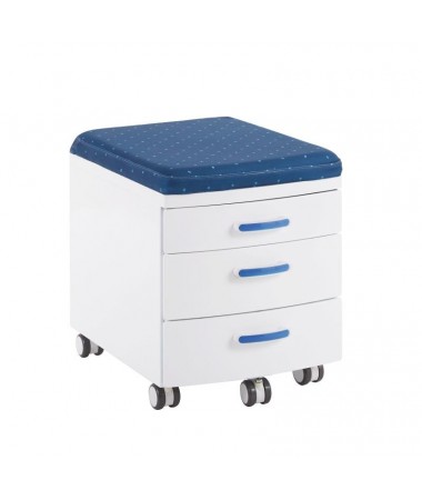 TK304WG+TA3001DB	3-Drawer Cabinet w/ Deep blue Cushion